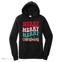 Merry Christmas Cute Holiday Groovy Women's Hoodie thumb 0