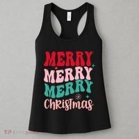 Merry Christmas Cute Holiday Groovy Women's Tank Top thumb 3