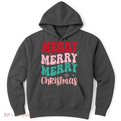 Merry Christmas Cute Holiday Groovy Hoodie