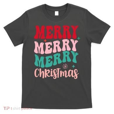 Merry Christmas Cute Holiday Groovy T-Shirt