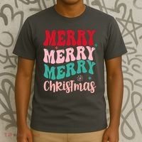 Merry Christmas Cute Holiday Groovy T-Shirt thumb 3