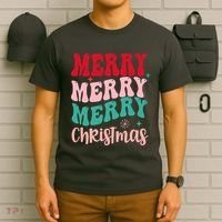 Merry Christmas Cute Holiday Groovy T-Shirt thumb 6