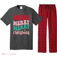 Merry Christmas Cute Holiday Groovy Pajama Set thumb 0