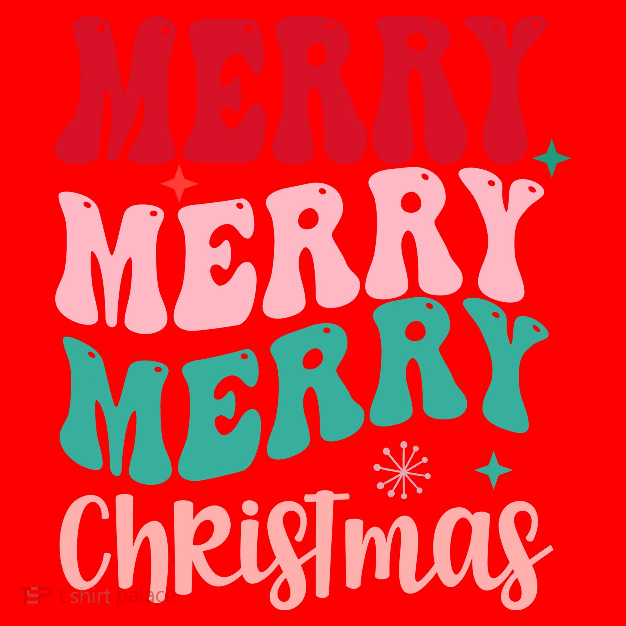 Merry Christmas Cute Holiday Groovy Santa Hat