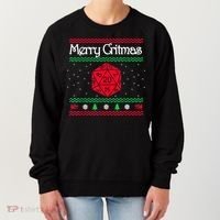 Merry Critmas Christmas D20 Rpg Board Game Role Play Women's Sweatshirt thumb 0