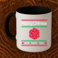 Merry Critmas Christmas D20 Rpg Board Game Role Play Coffee Mug thumb 2