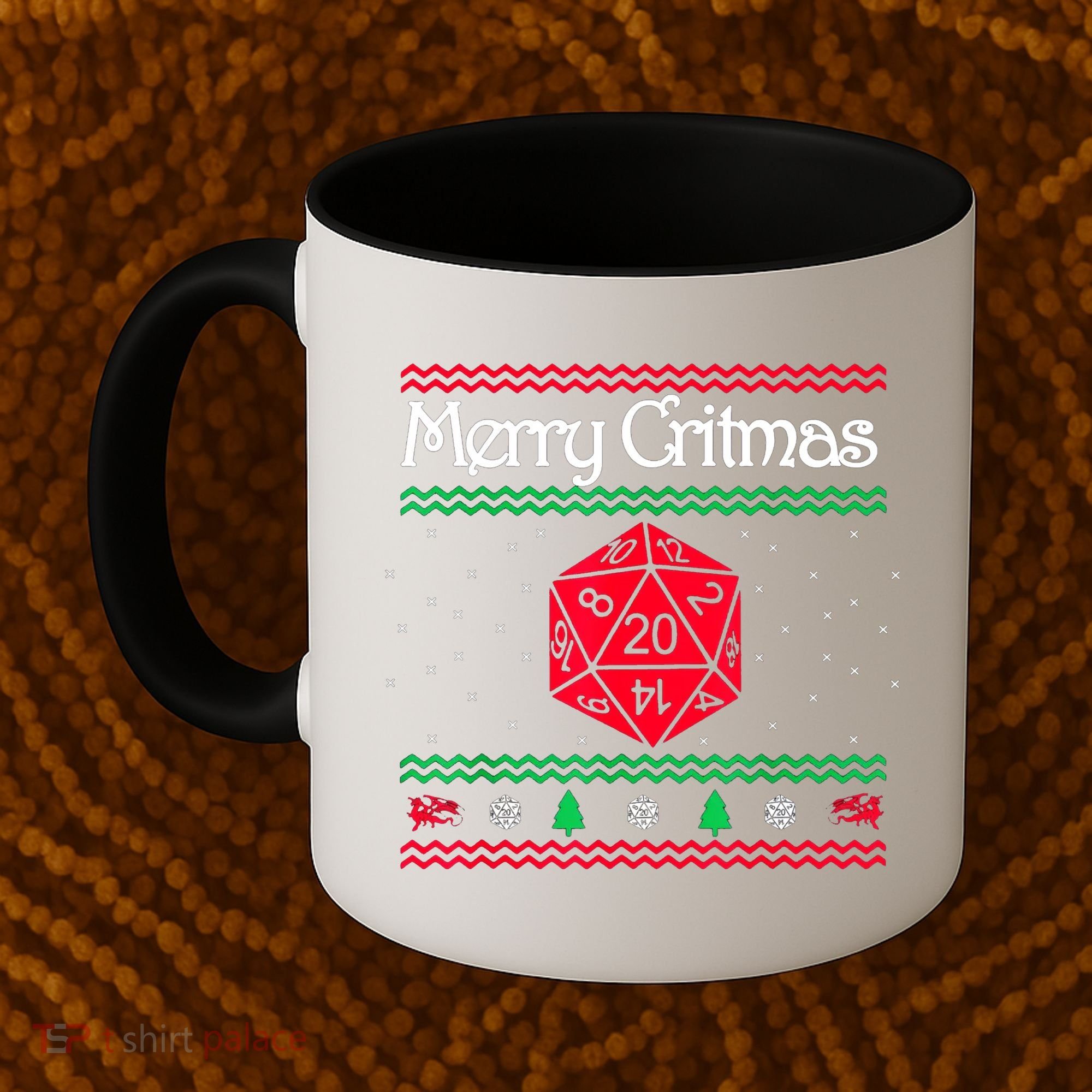 Merry Critmas Christmas D20 Rpg Board Game Role Play Coffee Mug