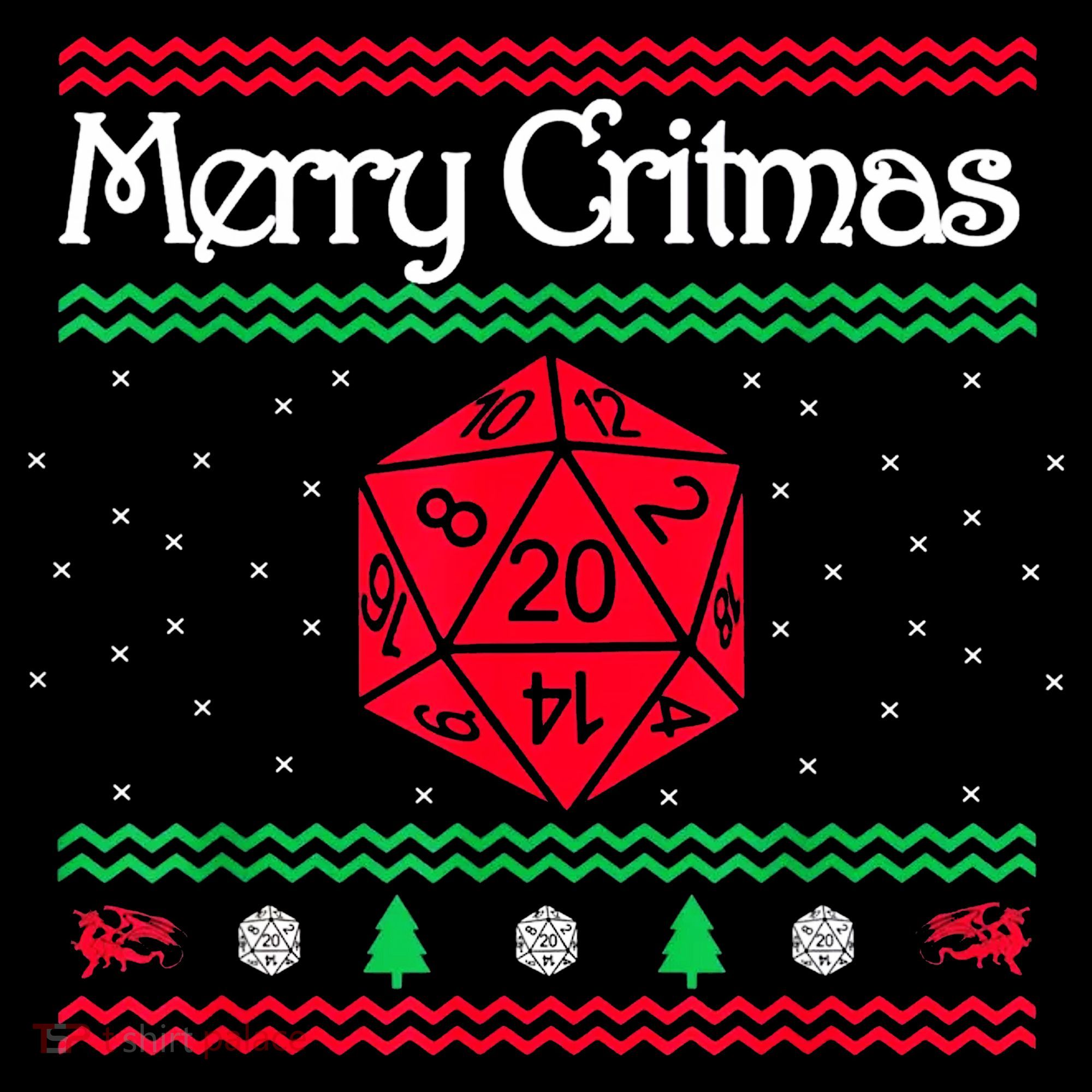 Merry Critmas Christmas D20 Rpg Board Game Role Play Coffee Mug