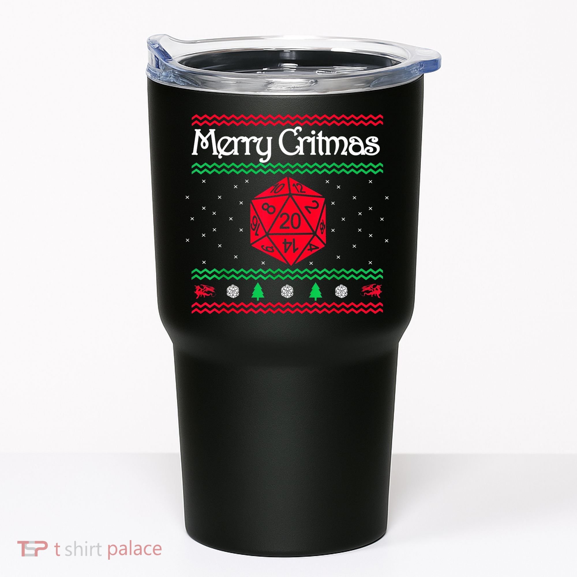 Merry Critmas Christmas D20 Rpg Board Game Role Play Tumbler