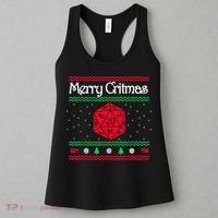 Merry Critmas Christmas D20 Rpg Board Game Role Play Women's Tank Top thumb 3