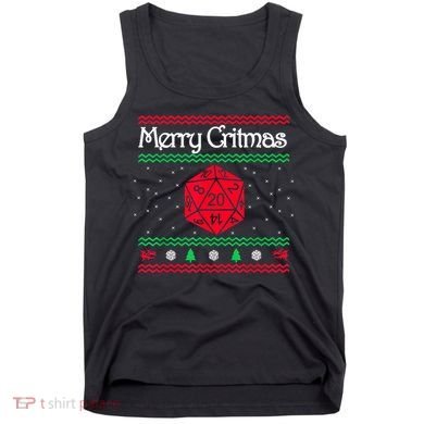 Merry Critmas Christmas D20 Rpg Board Game Role Play Tank Top
