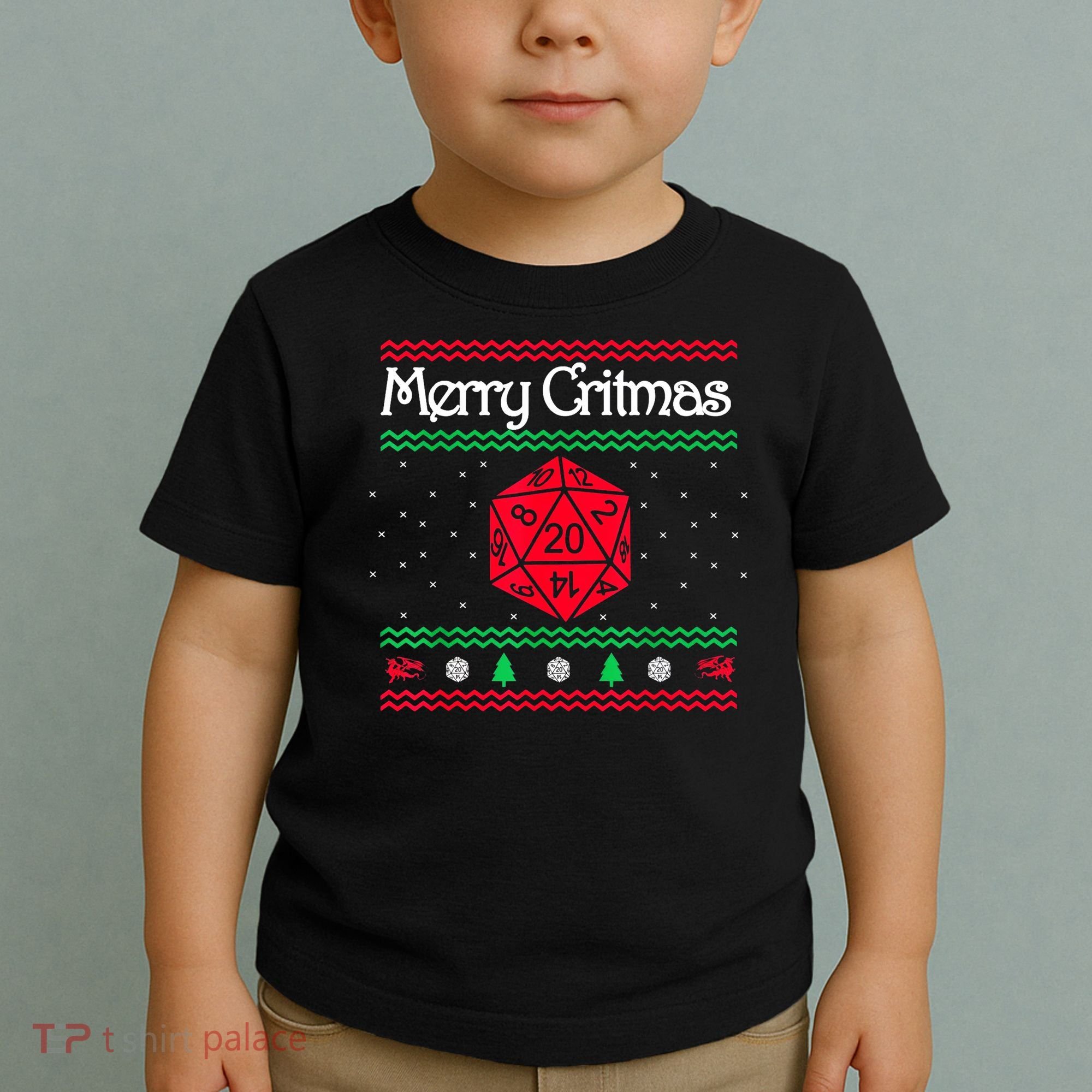 Merry Critmas Christmas D20 Rpg Board Game Role Play Toddler T-Shirt