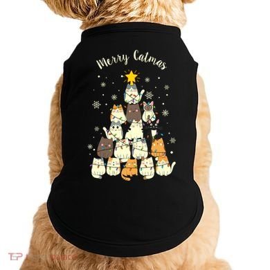 Merry Catmas Cute Cat Lover Christmas Doggie Tank
