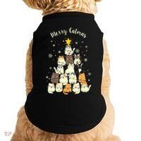 Merry Catmas Cute Cat Lover Christmas Doggie Tank thumb 0