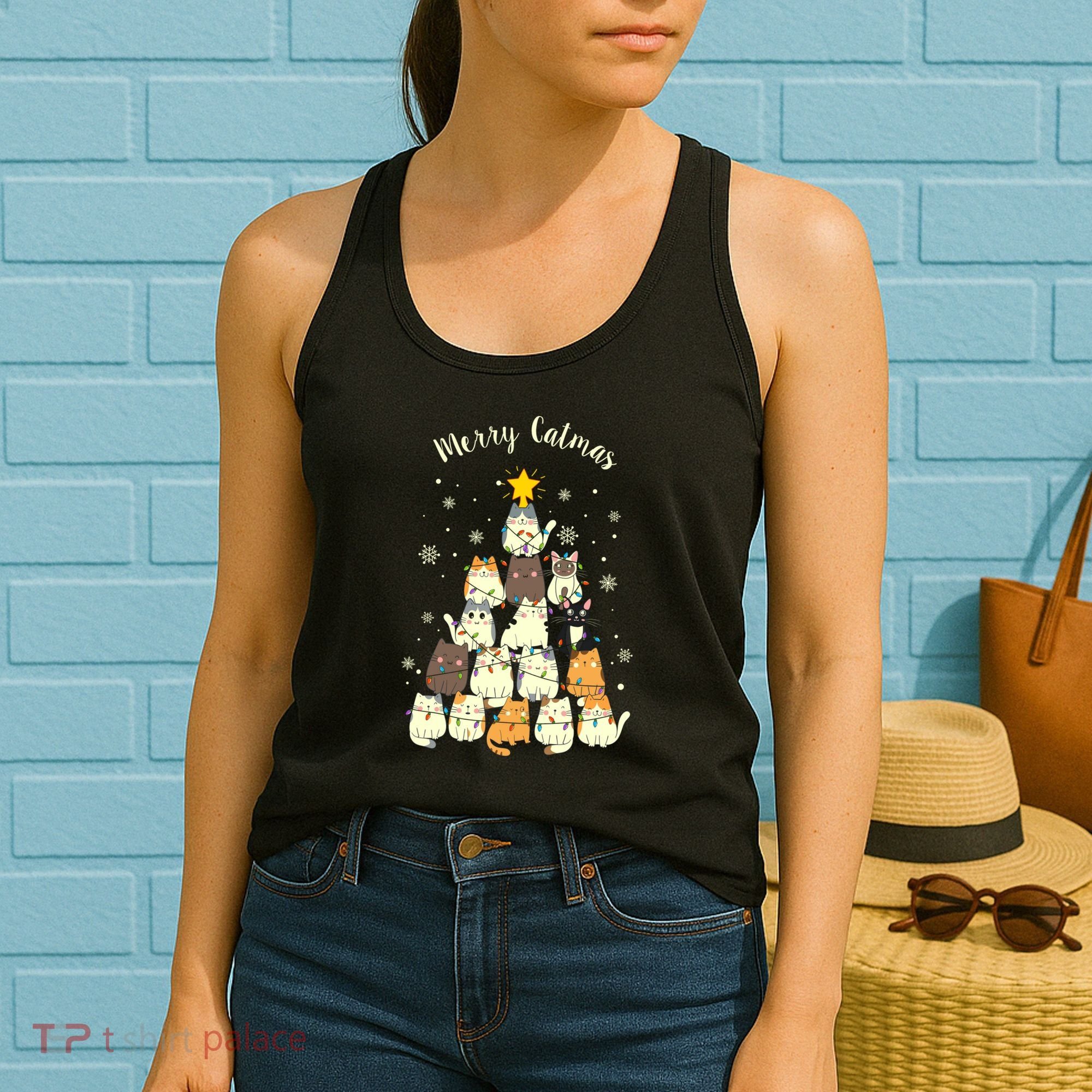 Merry Catmas Cute Cat Lover Christmas Women's Tank Top