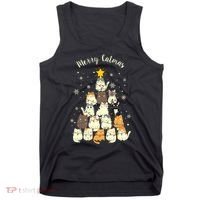 Merry Catmas Cute Cat Lover Christmas Tank Top thumb 0