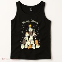 Merry Catmas Cute Cat Lover Christmas Tank Top thumb 2