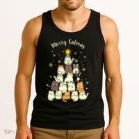Merry Catmas Cute Cat Lover Christmas Tank Top thumb 3