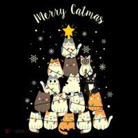 Merry Catmas Cute Cat Lover Christmas Tank Top thumb 6