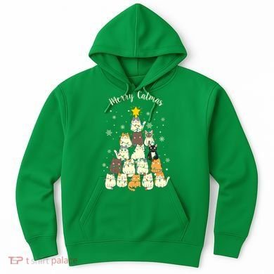 Merry Catmas Cute Cat Lover Christmas Hoodie