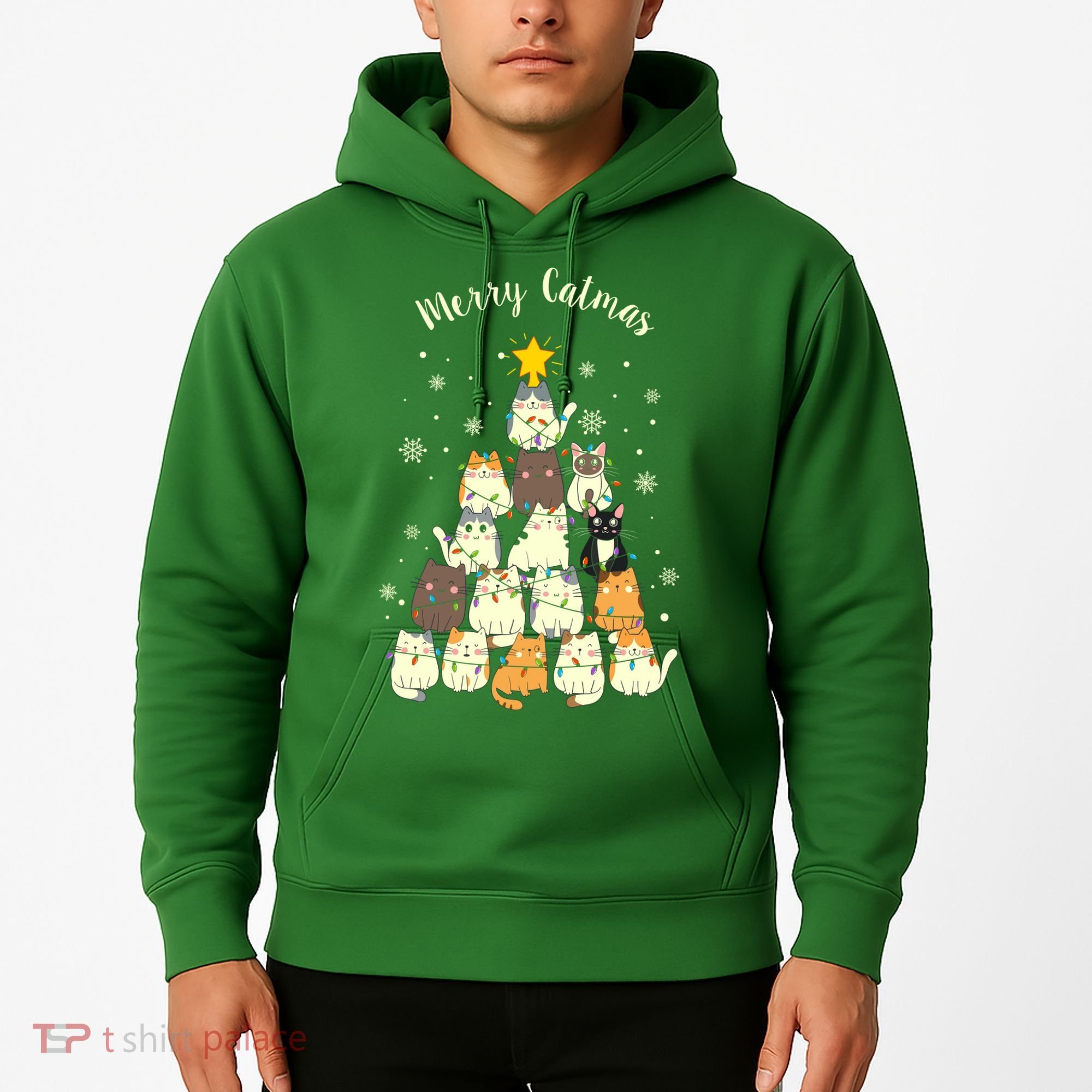 Merry Catmas Cute Cat Lover Christmas Hoodie