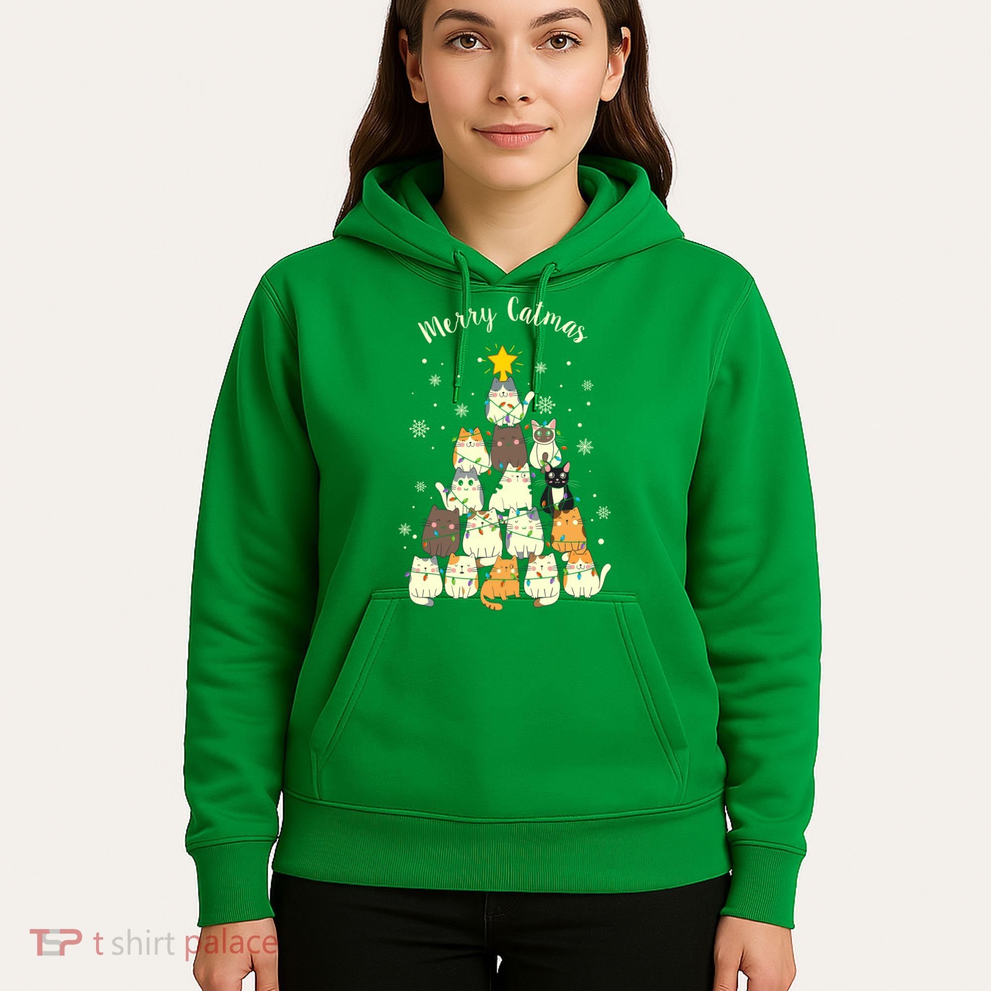 Merry Catmas Cute Cat Lover Christmas Hoodie