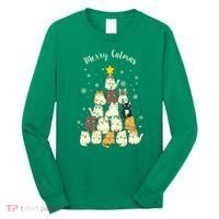 Merry Catmas Cute Cat Lover Christmas Long Sleeve Shirt thumb 0