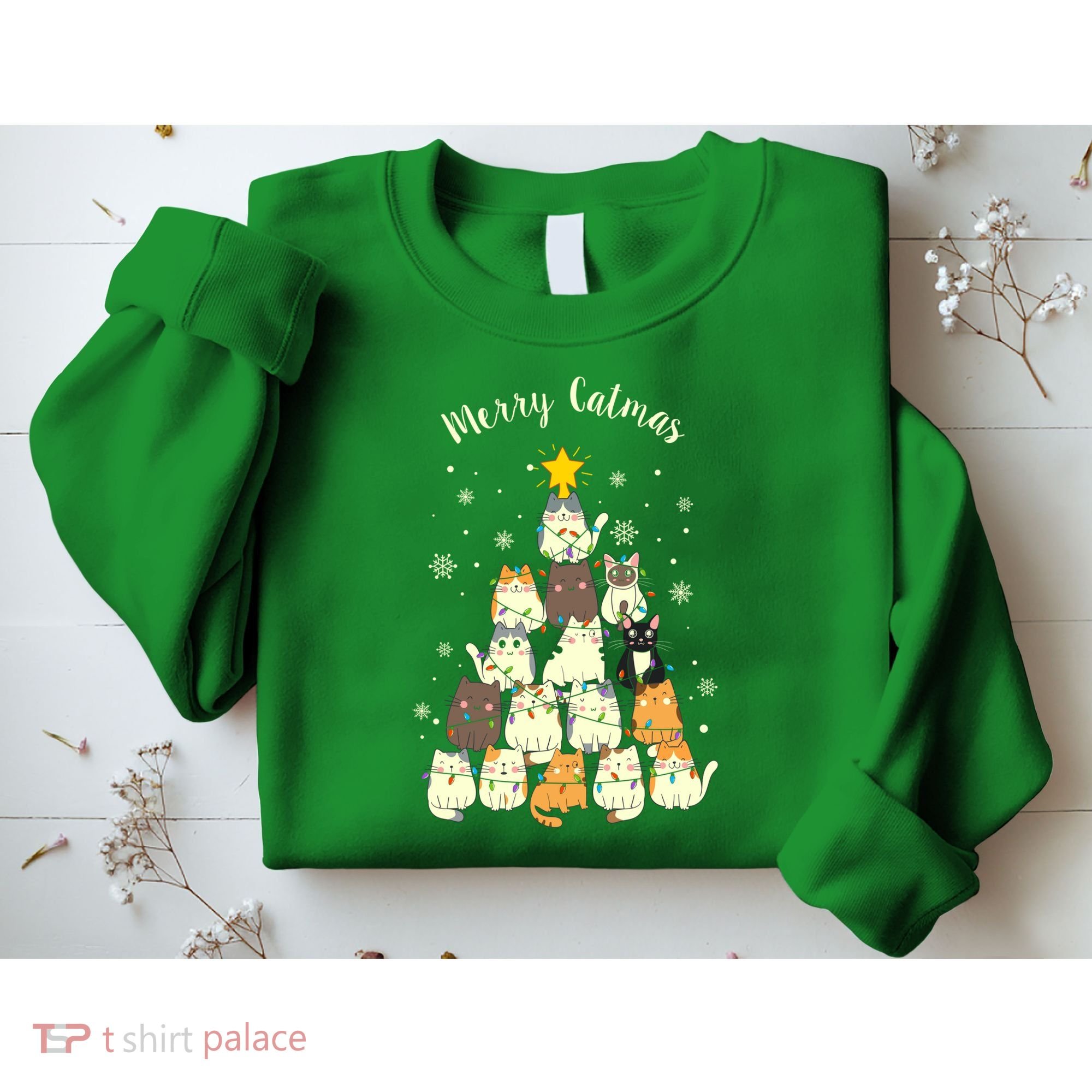 Merry Catmas Cute Cat Lover Christmas Sweatshirt