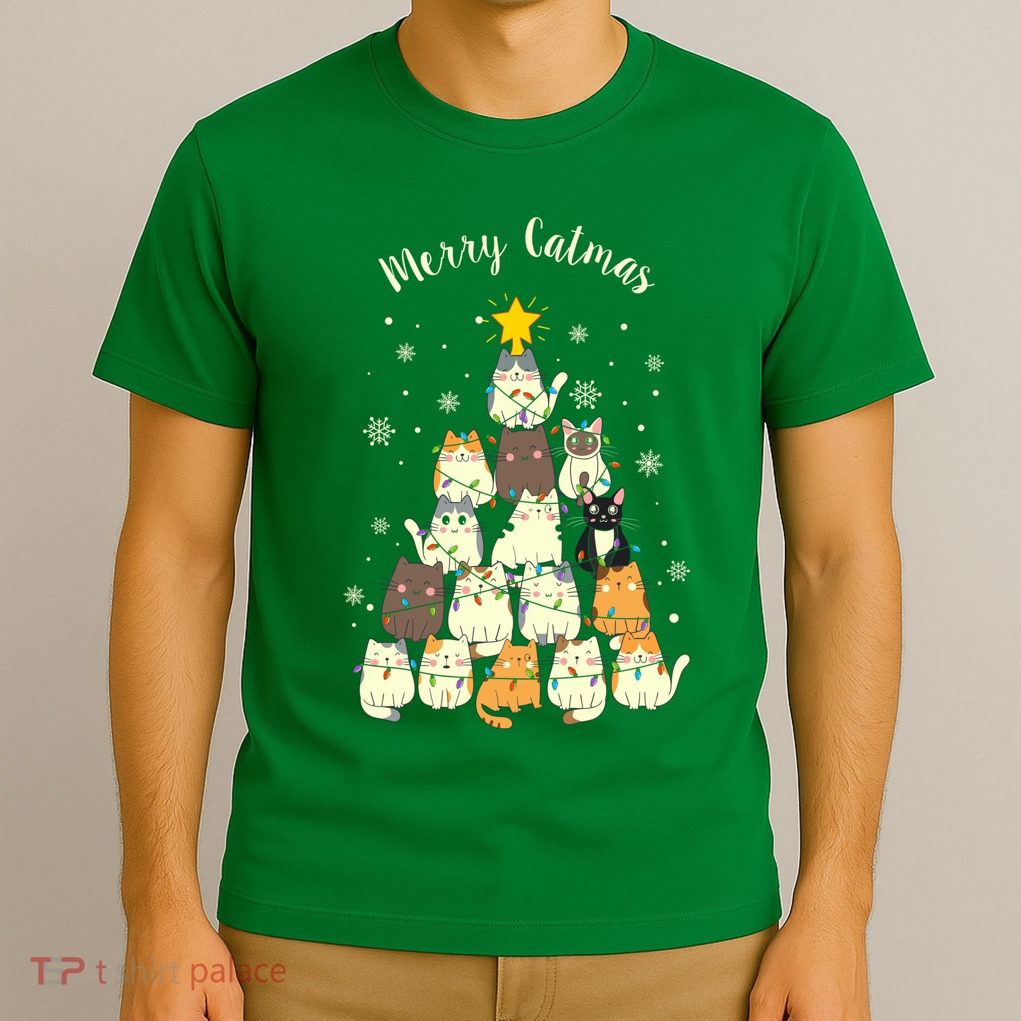 Merry Catmas Cute Cat Lover Christmas T-Shirt