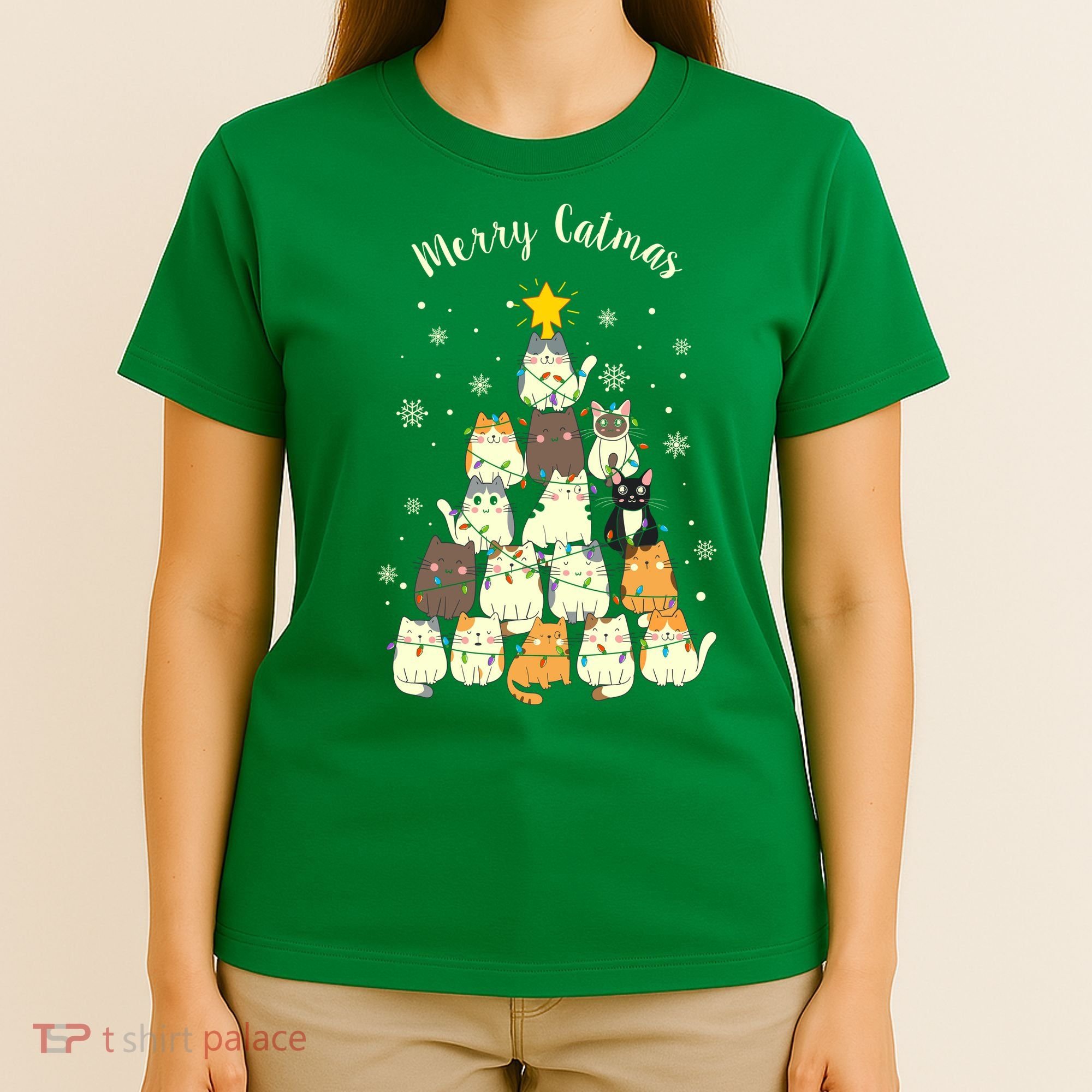 Merry Catmas Cute Cat Lover Christmas T-Shirt
