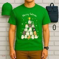 Merry Catmas Cute Cat Lover Christmas T-Shirt thumb 6