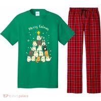 Merry Catmas Cute Cat Lover Christmas Pajama Set thumb 0