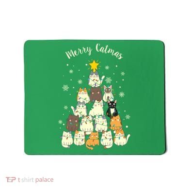 Merry Catmas Cute Cat Lover Christmas Mousepad
