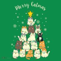 Merry Catmas Cute Cat Lover Christmas Ornament thumb 1
