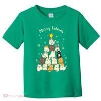 Merry Catmas Cute Cat Lover Christmas Toddler T-Shirt thumb 0
