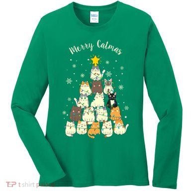 Merry Catmas Cute Cat Lover Christmas Women's Long Sleeve Shirt