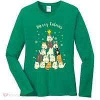 Merry Catmas Cute Cat Lover Christmas Women's Long Sleeve Shirt thumb 0