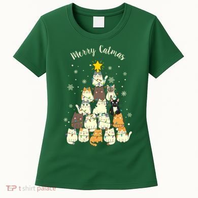 Merry Catmas Cute Cat Lover Christmas Women's T-Shirt