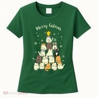 Merry Catmas Cute Cat Lover Christmas Women's T-Shirt thumb 0