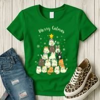 Merry Catmas Cute Cat Lover Christmas Women's T-Shirt thumb 3