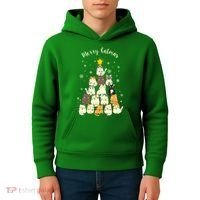 Merry Catmas Cute Cat Lover Christmas Kids Hoodie thumb 4