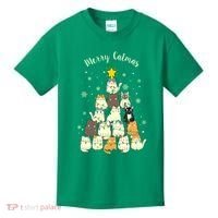 Merry Catmas Cute Cat Lover Christmas Kids T-Shirt thumb 0