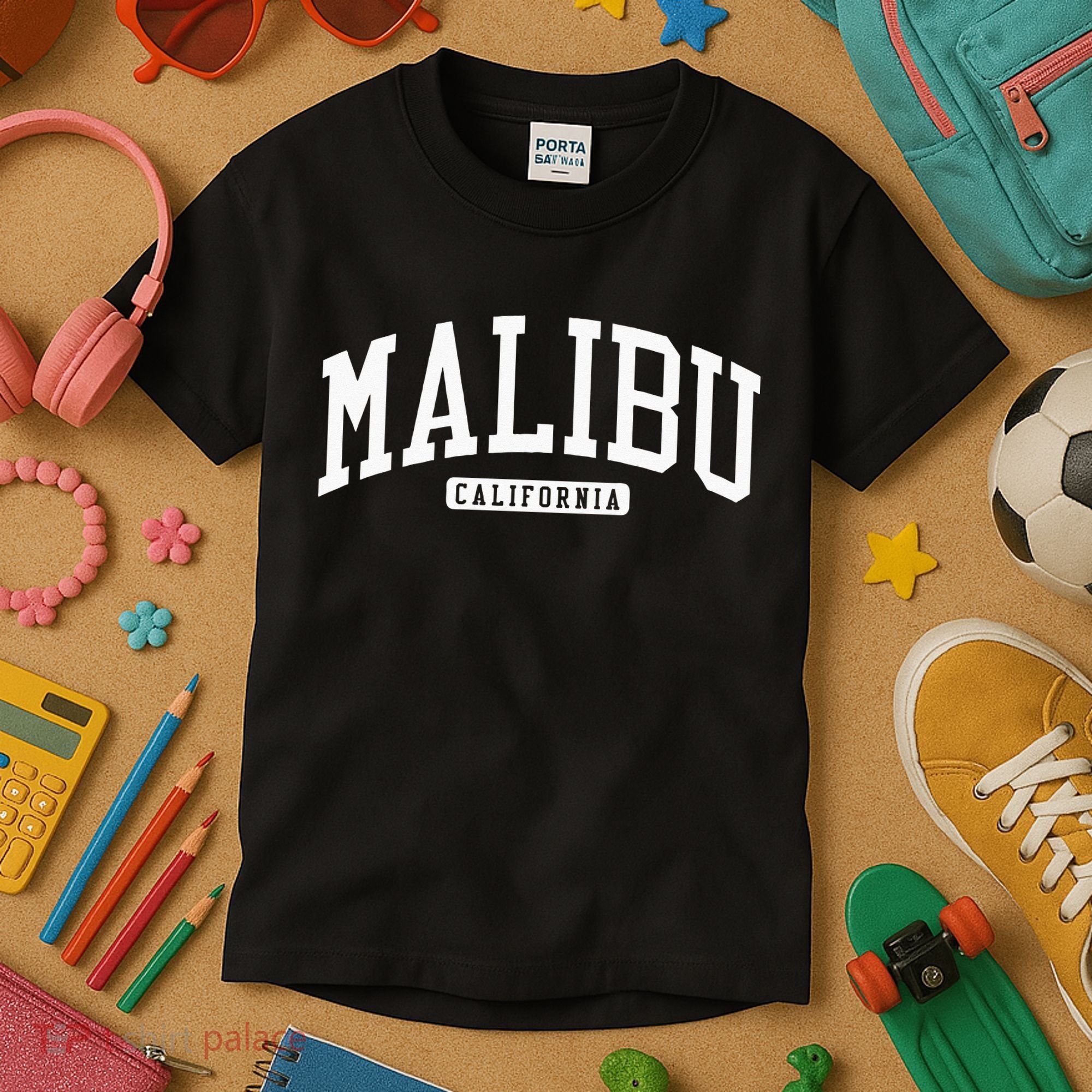 Malibu California CA College Kids T-Shirt