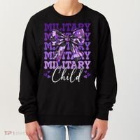 Military Child Coquette Bow Purple Up Camo Women's Sweatshirt thumb 0