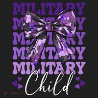 Military Child Coquette Bow Purple Up Camo Women's Sweatshirt thumb 2