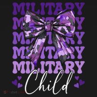 Military Child Coquette Bow Purple Up Camo Tote Bag thumb 4