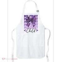 Military Child Coquette Bow Purple Up Camo Apron thumb 0