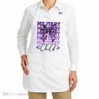 Military Child Coquette Bow Purple Up Camo Apron thumb 2