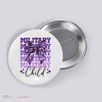 Military Child Coquette Bow Purple Up Camo Button thumb 0