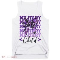 Military Child Coquette Bow Purple Up Camo Tank Top thumb 0